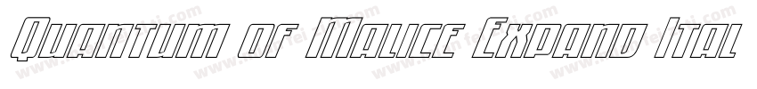 Quantum of Malice Expand Ital Expan字体转换